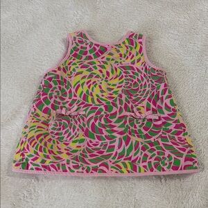 Lilly Pulitzer - Pink Swirl Swing Dress with Diaper Cover